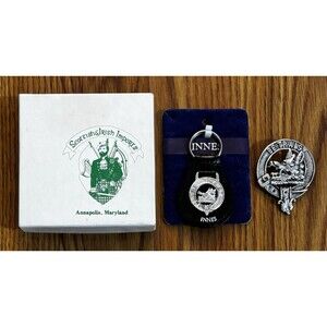 Innes Scottish Clan Crest Badge Pewter & Keychain